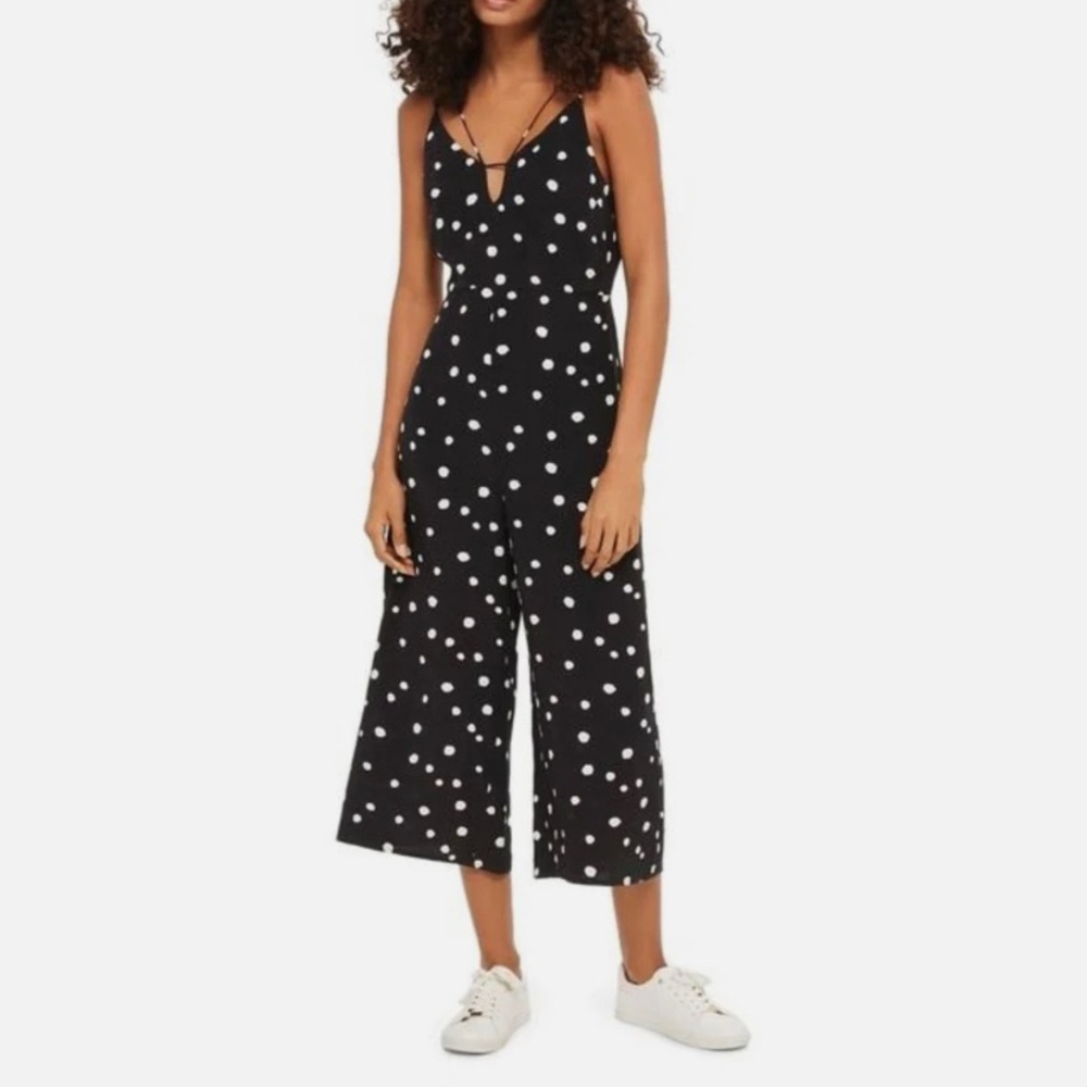 TOPSHOP | Spot Strappy Culotte Jumpsuit • US 2